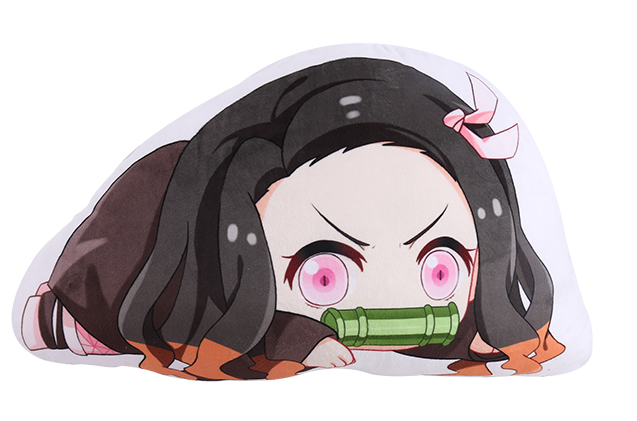 Demon Slayer Kimetsu no Yaiba Kamado Nezuko Double Sided Printed Hugging Anime Plushies Toy Throw Pillow