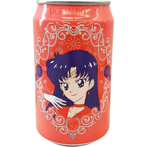 Ocean Bomb Sailor Moon Sparkling Water Strawberry Flavor (Carbonated)