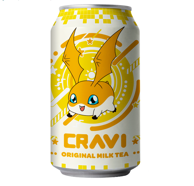 Ocean Bomb x CRAVI Digimon Original Milk Tea - Patamon