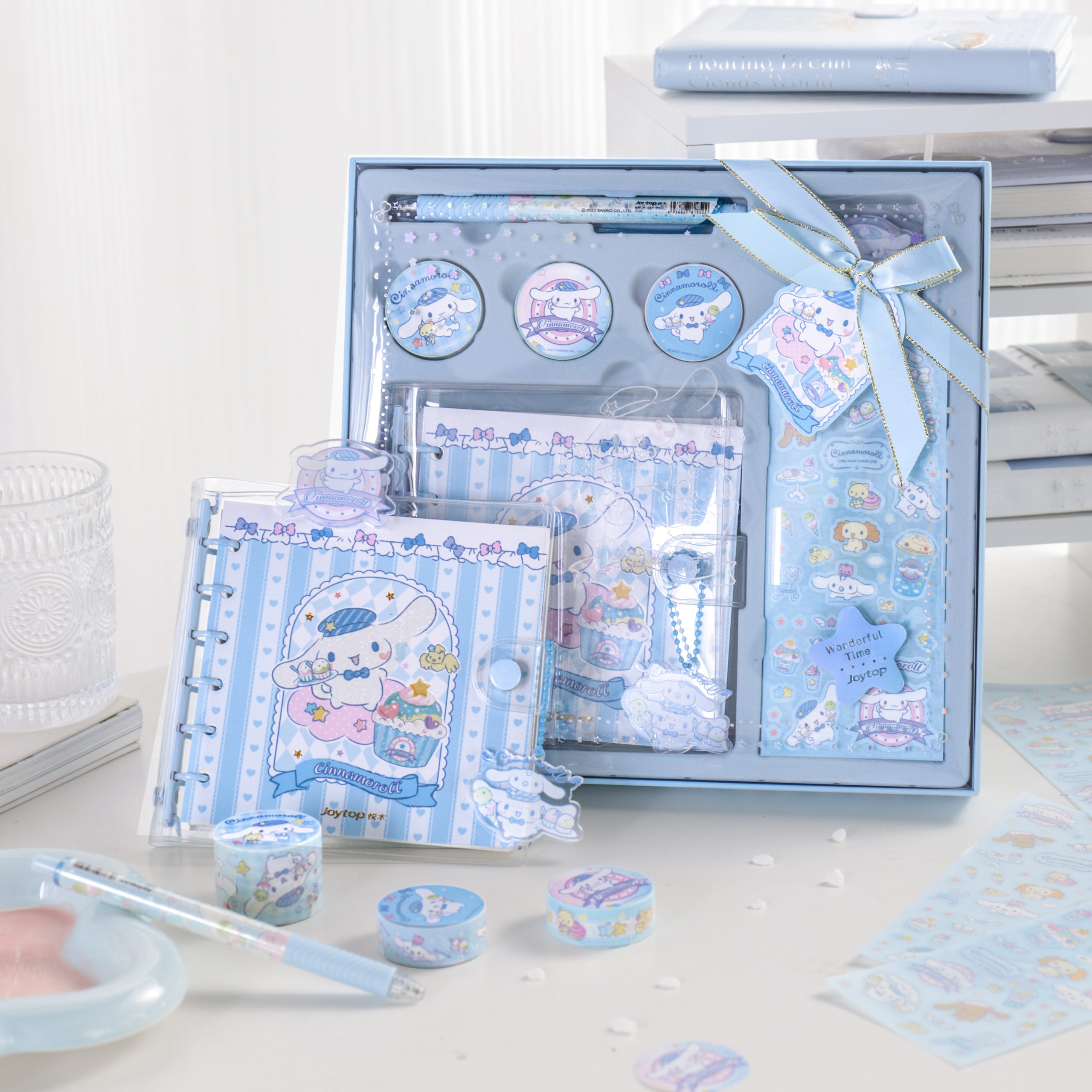 Sanrio Cinnamoroll Stationery Notebook Tape Sticker Gift Box
