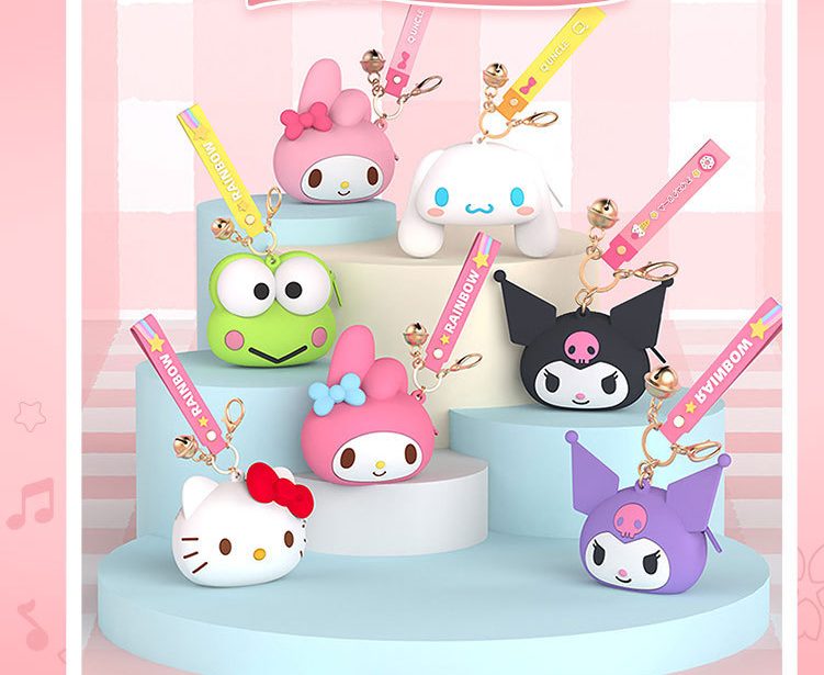 Sanrio Hello Kitty Kuromi Melody Cinnamaroll Keychain Pouch