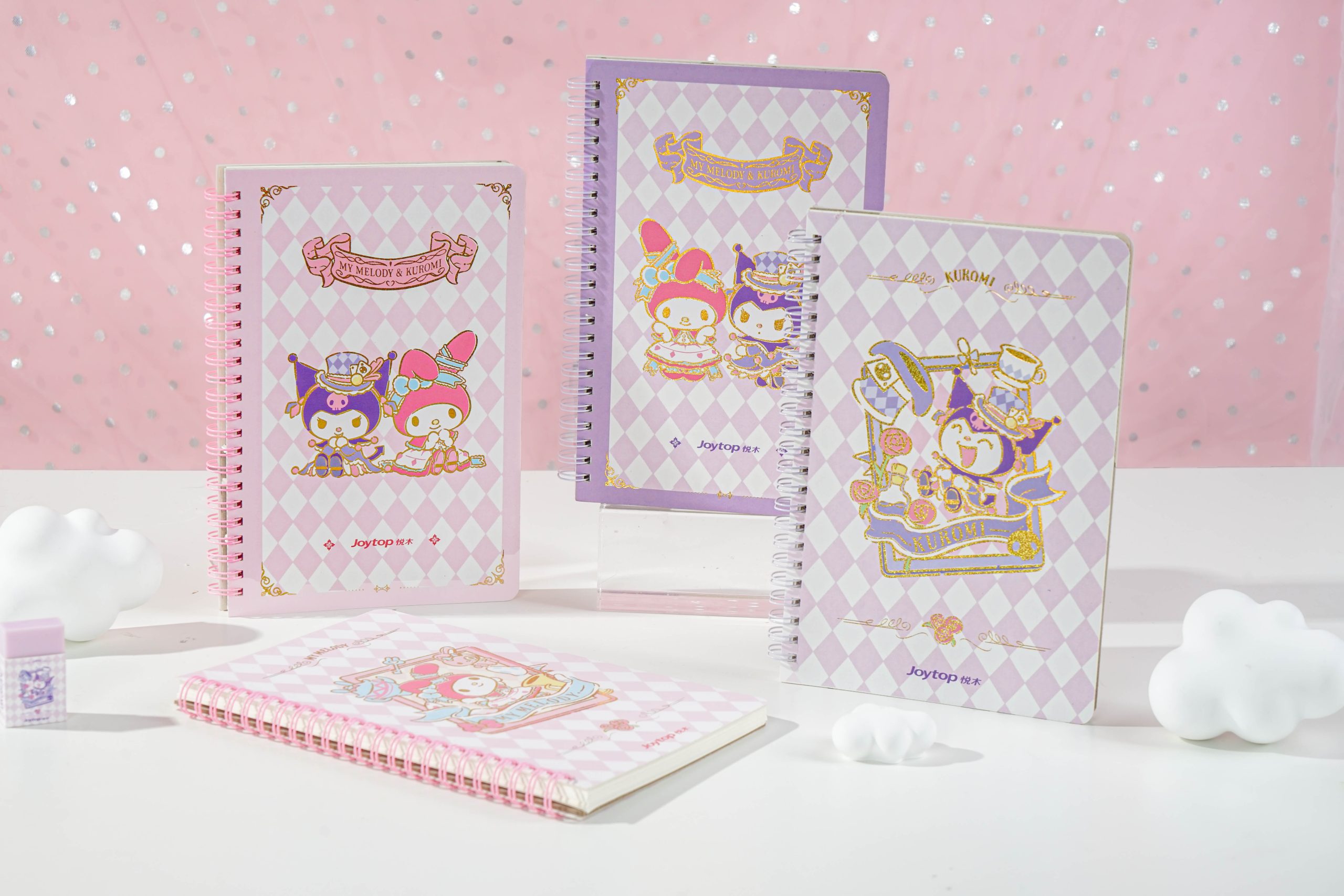 Sanrio Melody&Kuromi Adventures in Wonderland A5 Spiral Notebooks